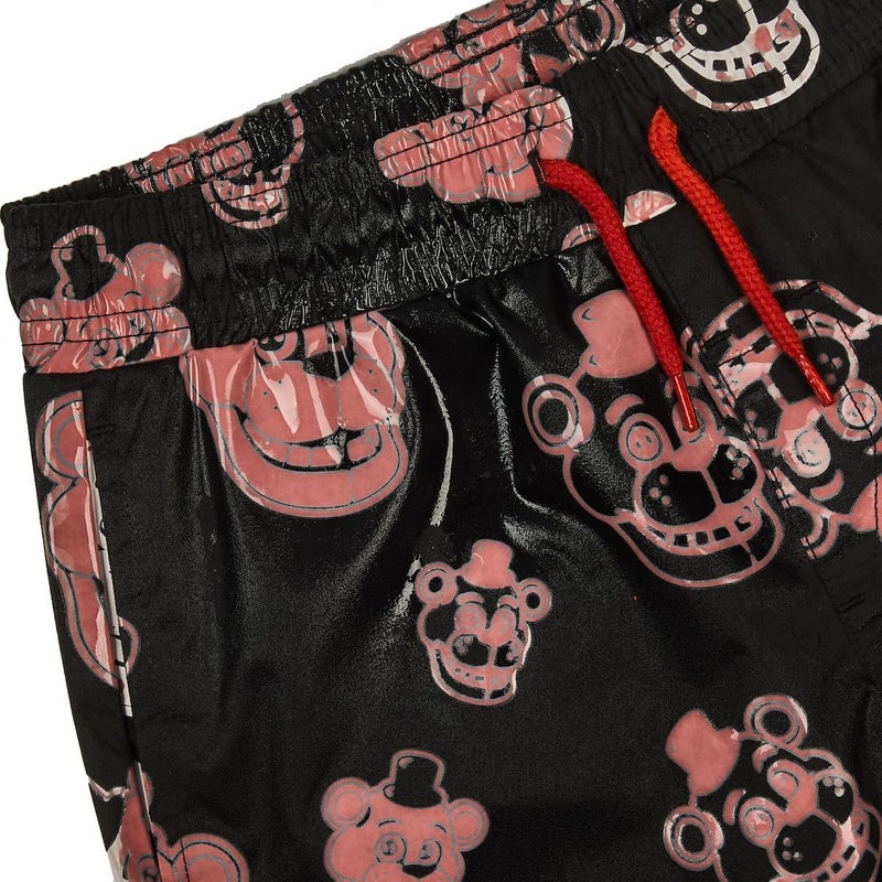 Bio World Five Nights at Freddy's Color-Changing Freddy Character Heads Boy's Black Boardshorts - Image 1